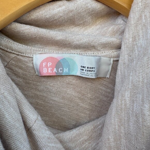 Free People Beach Cocoon Cowl Neck Sweater Women's XS/S Oatmeal Pullover Comfort - Picture 3 of 8